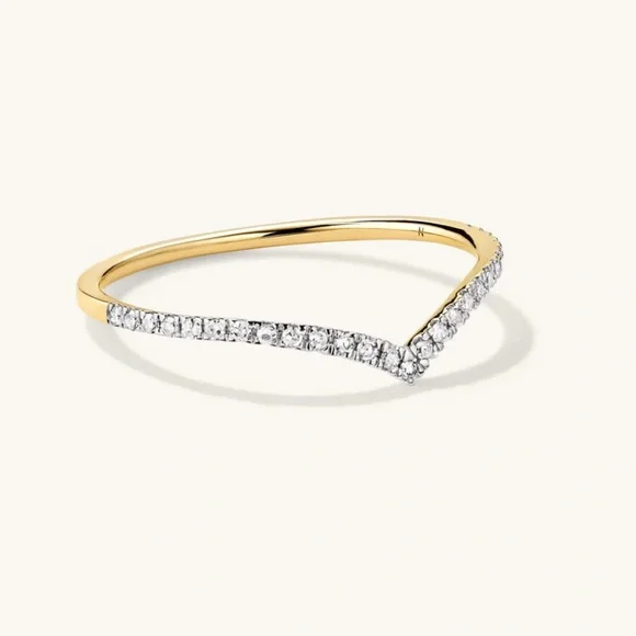 Mejuri Diamond Wishbone Stacker Set - Picture 2 of 12